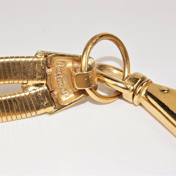 Accessocraft NYC Vintage Double Stretch Gold Metal Coil Belt S/M main image 6